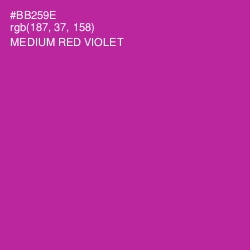 #BB259E - Medium Red Violet Color Image