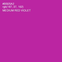 #BB25A2 - Medium Red Violet Color Image