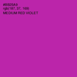 #BB25A9 - Medium Red Violet Color Image