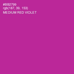 #BB2799 - Medium Red Violet Color Image