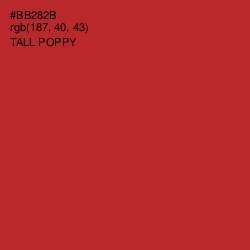 #BB282B - Tall Poppy Color Image