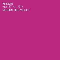 #BB2983 - Medium Red Violet Color Image