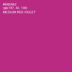 #BB2A82 - Medium Red Violet Color Image