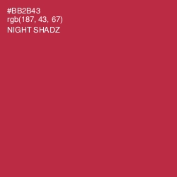 #BB2B43 - Night Shadz Color Image
