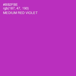 #BB2FBE - Medium Red Violet Color Image