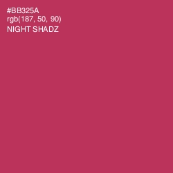 #BB325A - Night Shadz Color Image