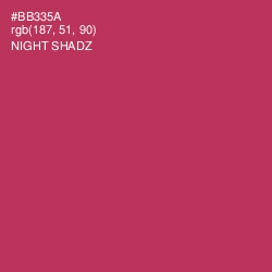 #BB335A - Night Shadz Color Image