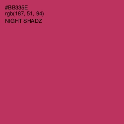 #BB335E - Night Shadz Color Image