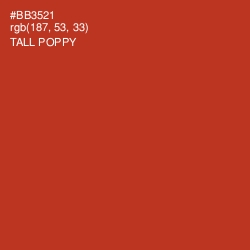 #BB3521 - Tall Poppy Color Image