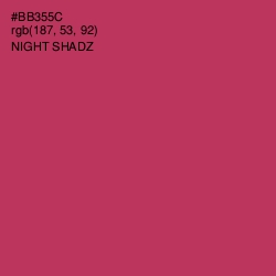 #BB355C - Night Shadz Color Image