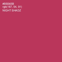 #BB365B - Night Shadz Color Image