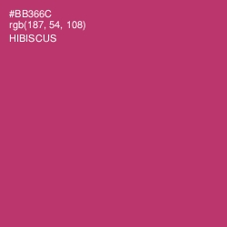 #BB366C - Hibiscus Color Image