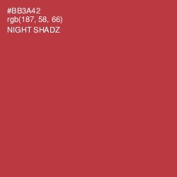 #BB3A42 - Night Shadz Color Image