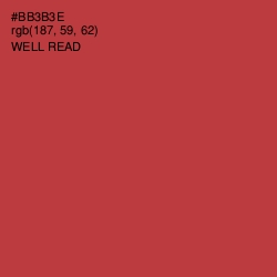 #BB3B3E - Well Read Color Image