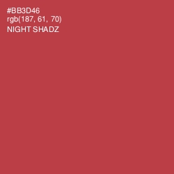 #BB3D46 - Night Shadz Color Image