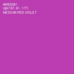 #BB3DB1 - Medium Red Violet Color Image