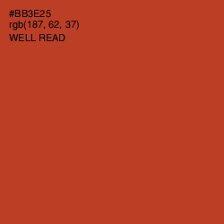 #BB3E25 - Well Read Color Image