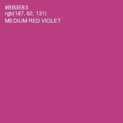 #BB3E83 - Medium Red Violet Color Image