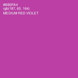 #BB3FA4 - Medium Red Violet Color Image
