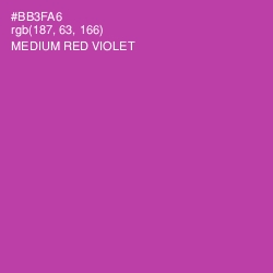 #BB3FA6 - Medium Red Violet Color Image