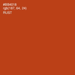 #BB4018 - Rust Color Image