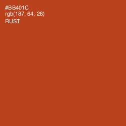 #BB401C - Rust Color Image