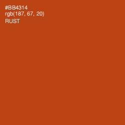 #BB4314 - Rust Color Image