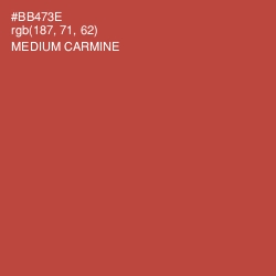 #BB473E - Medium Carmine Color Image