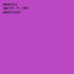 #BB47C4 - Amethyst Color Image