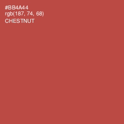 #BB4A44 - Chestnut Color Image