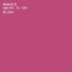 #BB4A78 - Blush Color Image