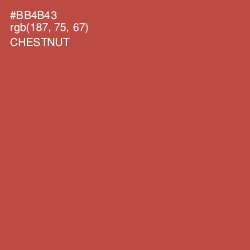 #BB4B43 - Chestnut Color Image