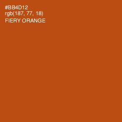 #BB4D12 - Fiery Orange Color Image