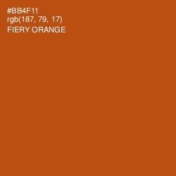#BB4F11 - Fiery Orange Color Image