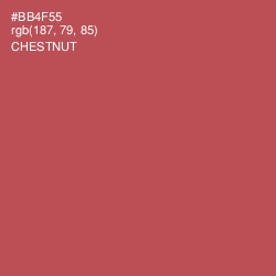 #BB4F55 - Chestnut Color Image