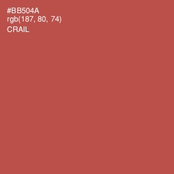 #BB504A - Crail Color Image