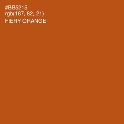 #BB5215 - Fiery Orange Color Image