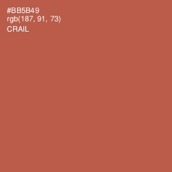 #BB5B49 - Crail Color Image