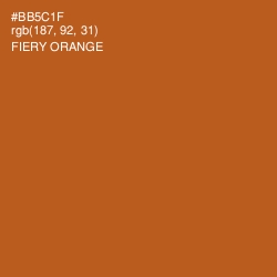 #BB5C1F - Fiery Orange Color Image