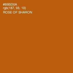 #BB5D0A - Rose of Sharon Color Image