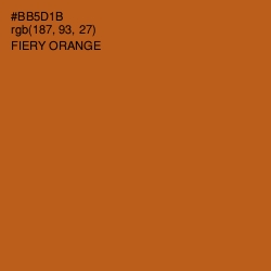 #BB5D1B - Fiery Orange Color Image