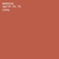 #BB5D48 - Crail Color Image