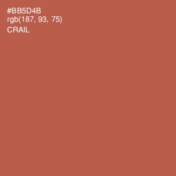 #BB5D4B - Crail Color Image