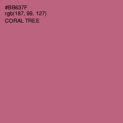 #BB637F - Coral Tree Color Image