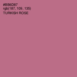 #BB6D87 - Turkish Rose Color Image