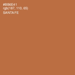 #BB6E41 - Santa Fe Color Image