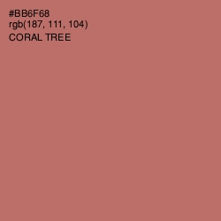 #BB6F68 - Coral Tree Color Image
