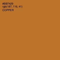 #BB7429 - Copper Color Image