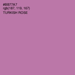 #BB77A7 - Turkish Rose Color Image