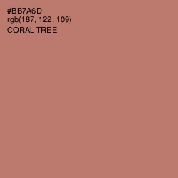 #BB7A6D - Coral Tree Color Image
